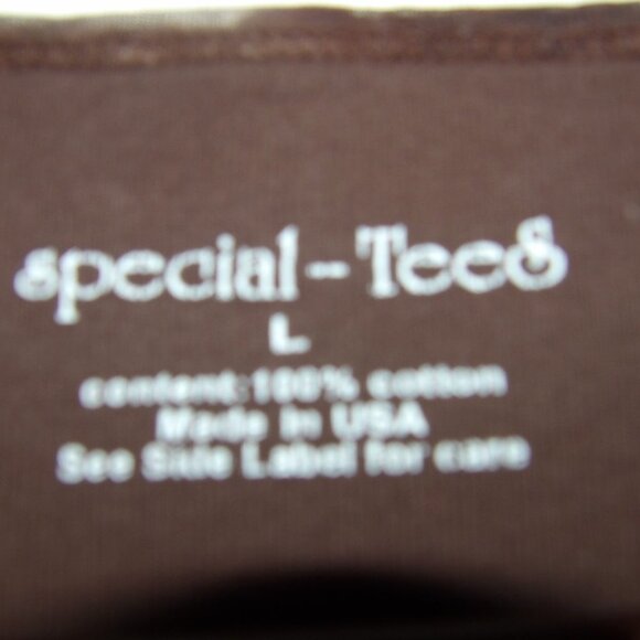 Special Tees " North Country" Chocolate Shop Embellished Top Sz L - Picture 5 of 6